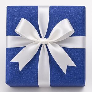 NWT Paper Source Royal Glitter Wrapping Paper Roll 27.5”x59” Gift Wrap Blue